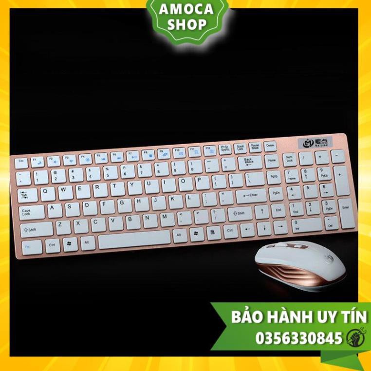 Bàn phím chuột không dây logitech,Bàn phím + chuột máy tính MD -260 cao cấp - sang trọng