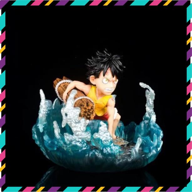 Mô hình One Piece Luffy Marine có LED siêu đẹp cao 8cm ,  tượng figure