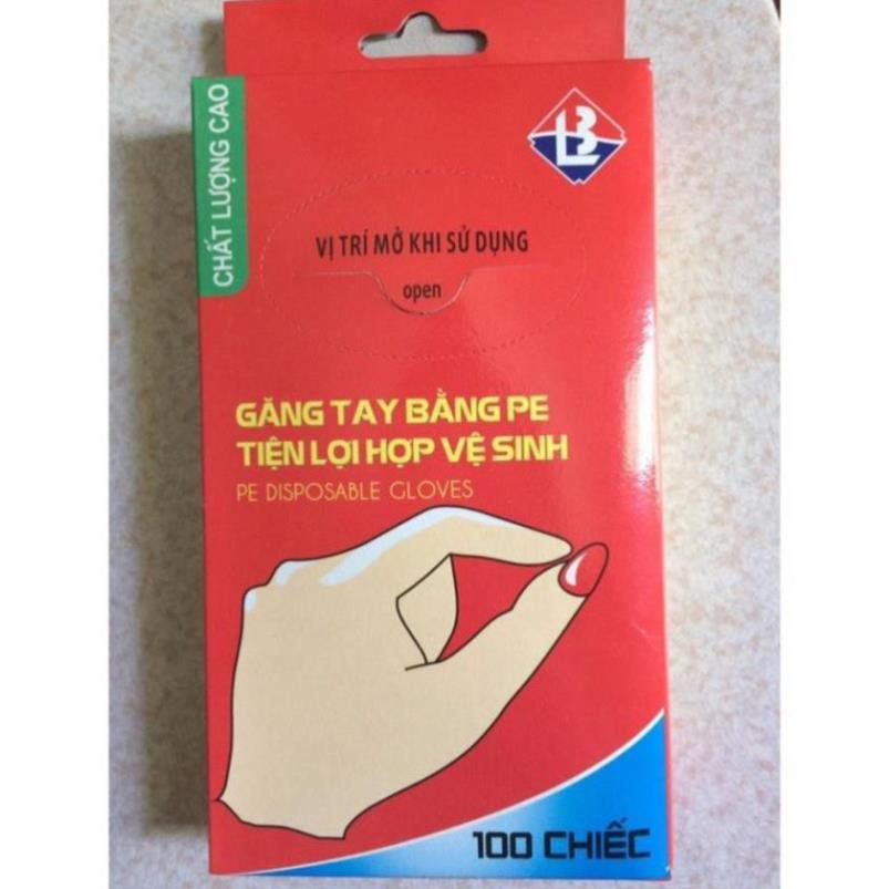 Hộp 80 chiếc găng tay nilon dùng 1 lần giá tốt
