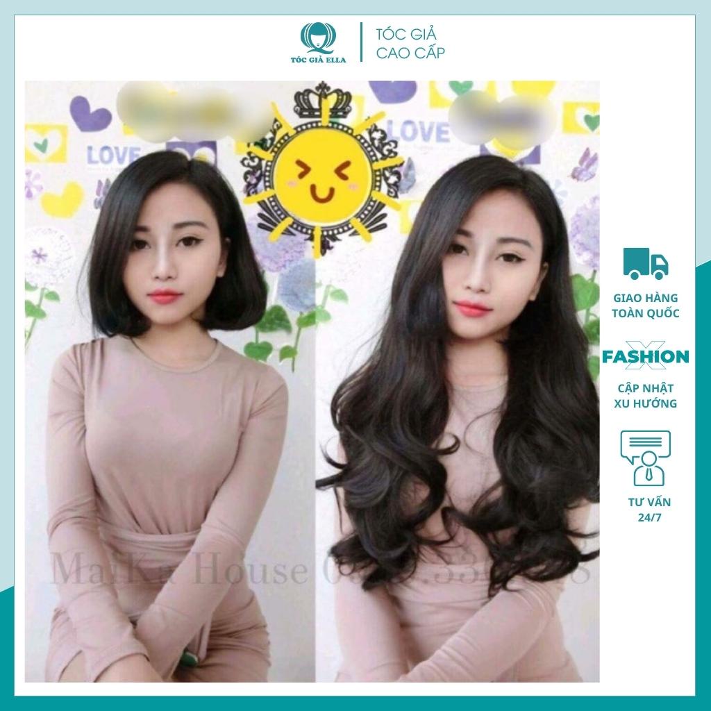 Tóc giả chữ u ❤️FREESHIP❤️ Tóc giả kẹp u 3/4 đầu mã 02