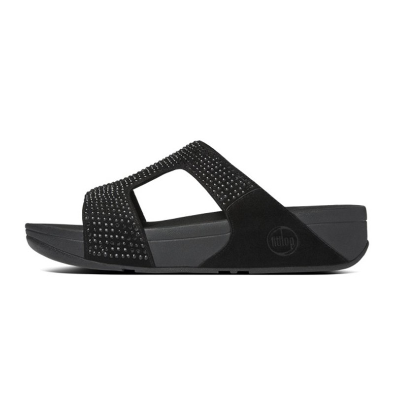 Fitflop Dép Da Đi Biển Đính Đá Thời Trang Mùa Hè Cho Nữ