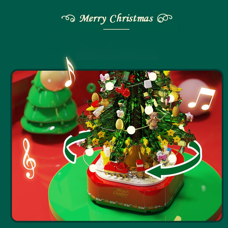 Set đồ chơi mô hình lắp ráp Sluban kiểu cây thông noel vui nhộn dành cho bé Christmas
