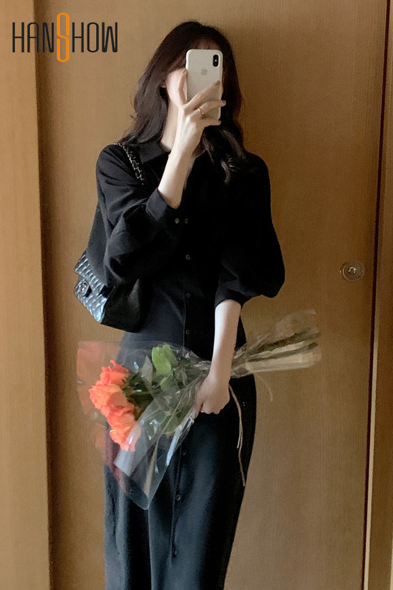 Váy Sơ Mi Thắt Dây Eo Nữ Tính Trẻ Trung Phong Cách Hàn Quốc 2021 | BigBuy360 - bigbuy360.vn