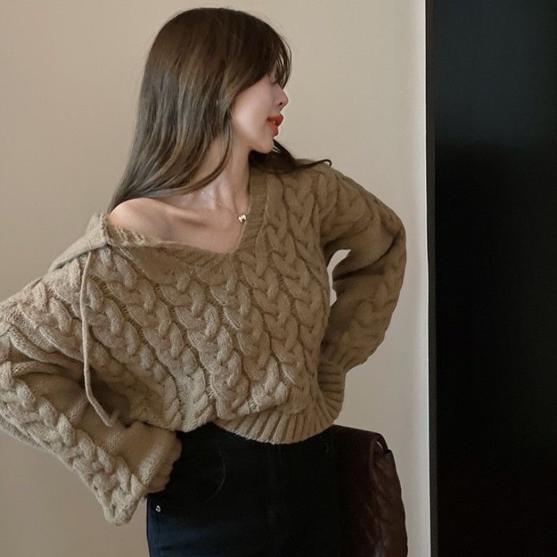 Áo hoodie len dáng rộng dài tay có mũ form đẹp freesize mùa thu đông nữ Famos