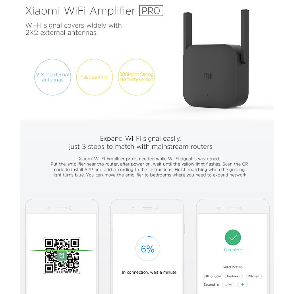 [Mã SKAMCLU9 giảm 10% đơn 100K] Thiết bị kích sóng Xiaomi Wifi Repeater Pro bản quốc tế