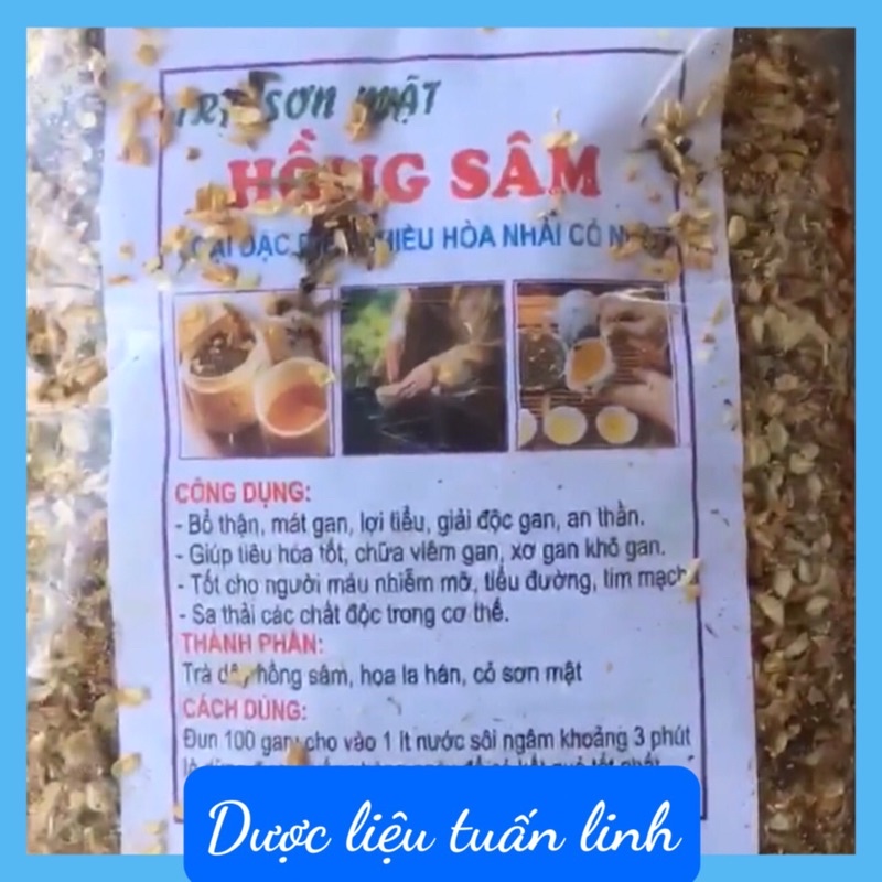 500gram TRÀ SƠN MẬT HỒNG SÂM  [FREESHIP]  sâm loại thượng hạng chính hãng -dltd