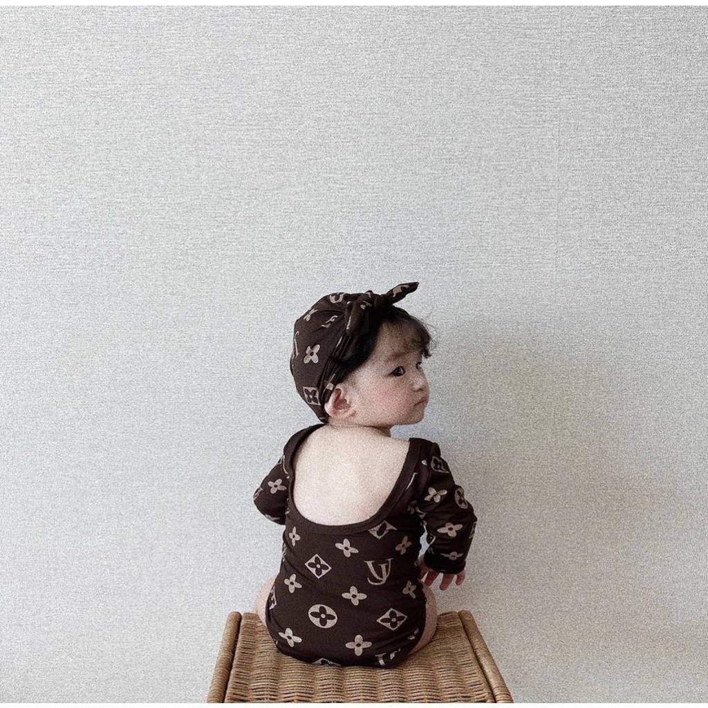 Set đồ bơi bé gái họa tiết sang chảnh, size 7-16kg