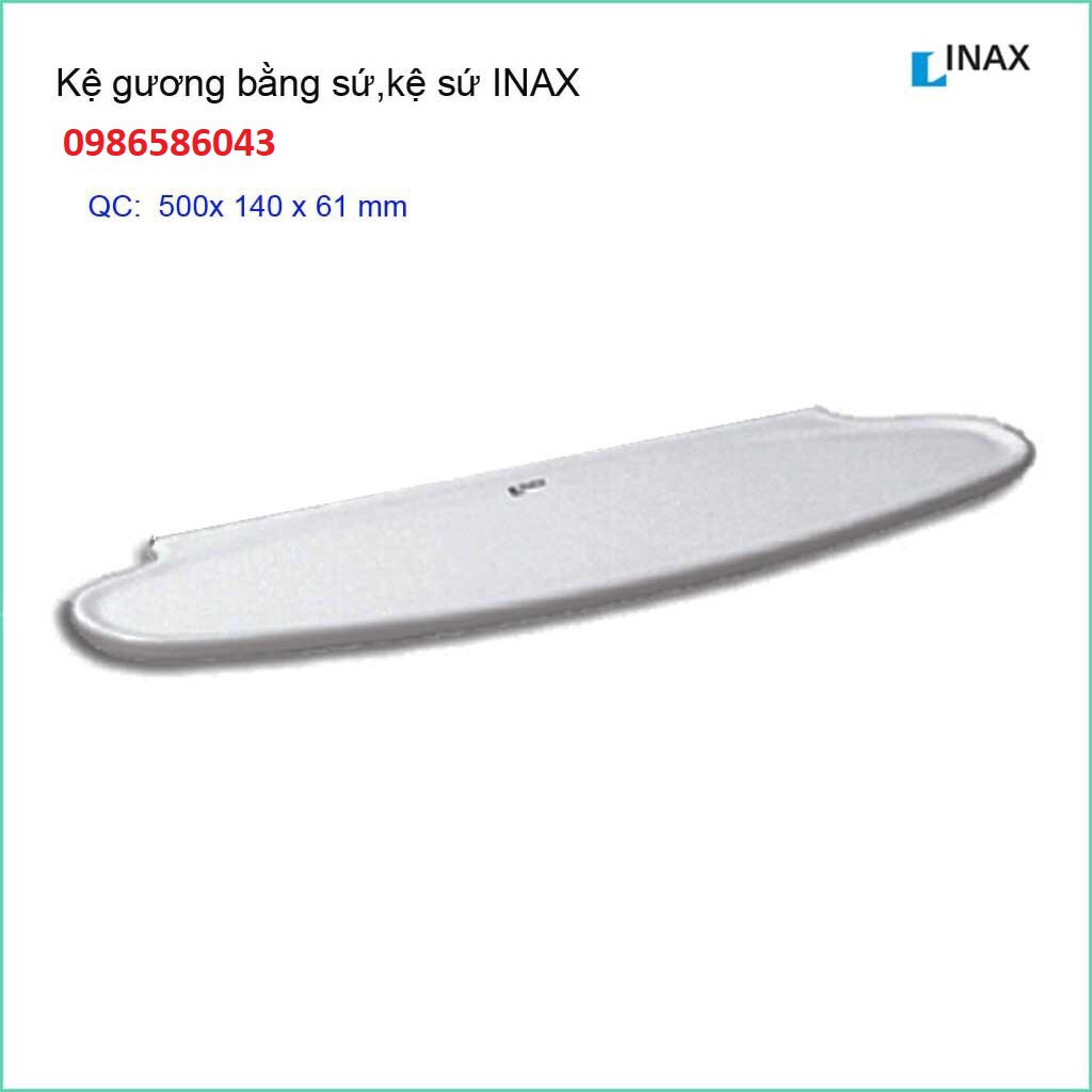 Kệ gương phòng tắm bằng sứ, kệ sứ Inax - hàng chính hãng có vít inox kèm theo sản phẩm