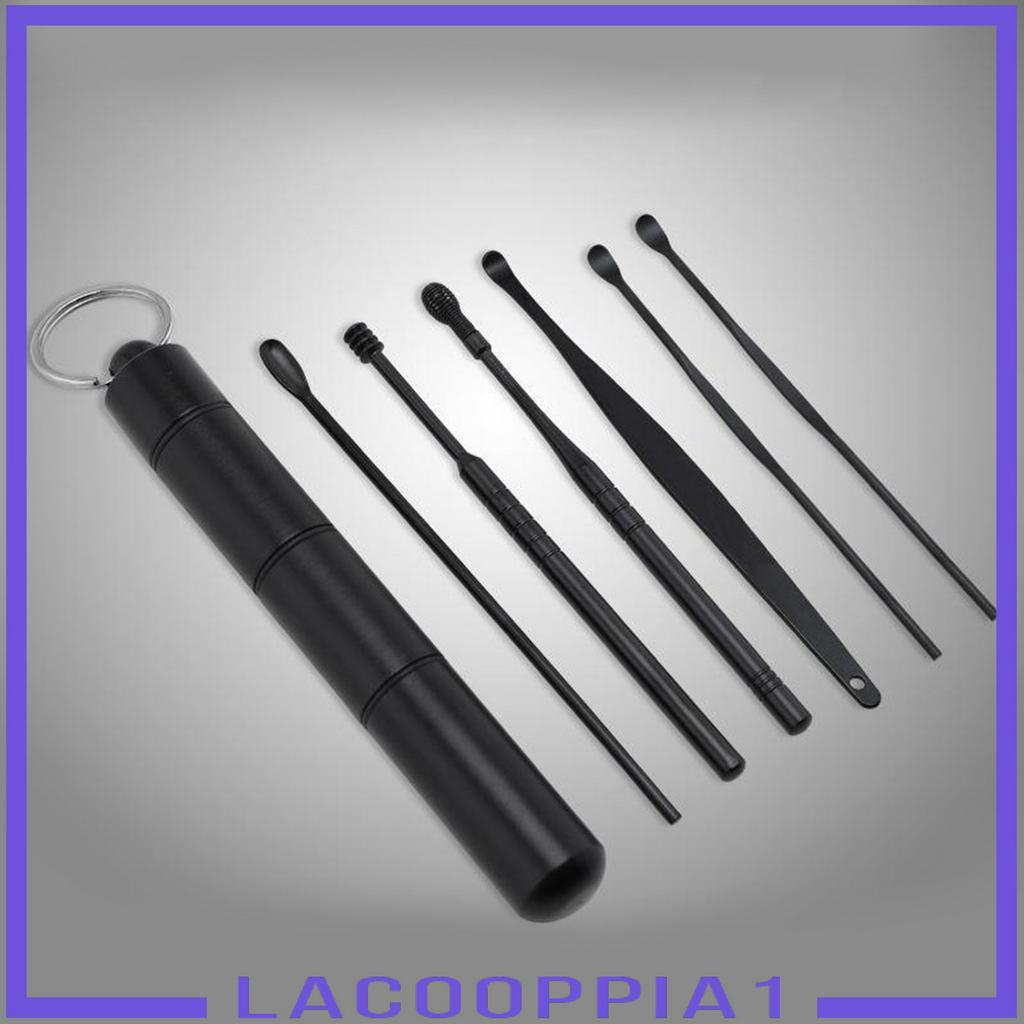 [Hàng mới về] Dụng cụ lấy ráy tai lapoppia 6 ngăn kèm túi đựng