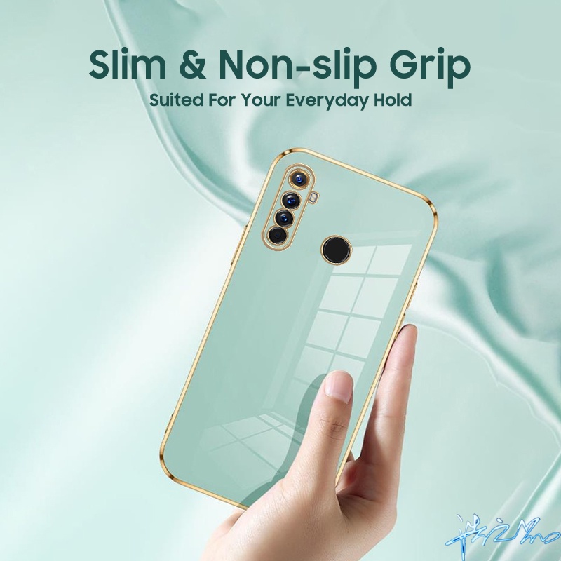 Ốp Điện Thoại Viền Dẻo Kèm Dây Đeo Sang Trọng Cho Realme 5 5i 6i 7i 8i 9i C3 8 9 Pro 5S 4G 5G