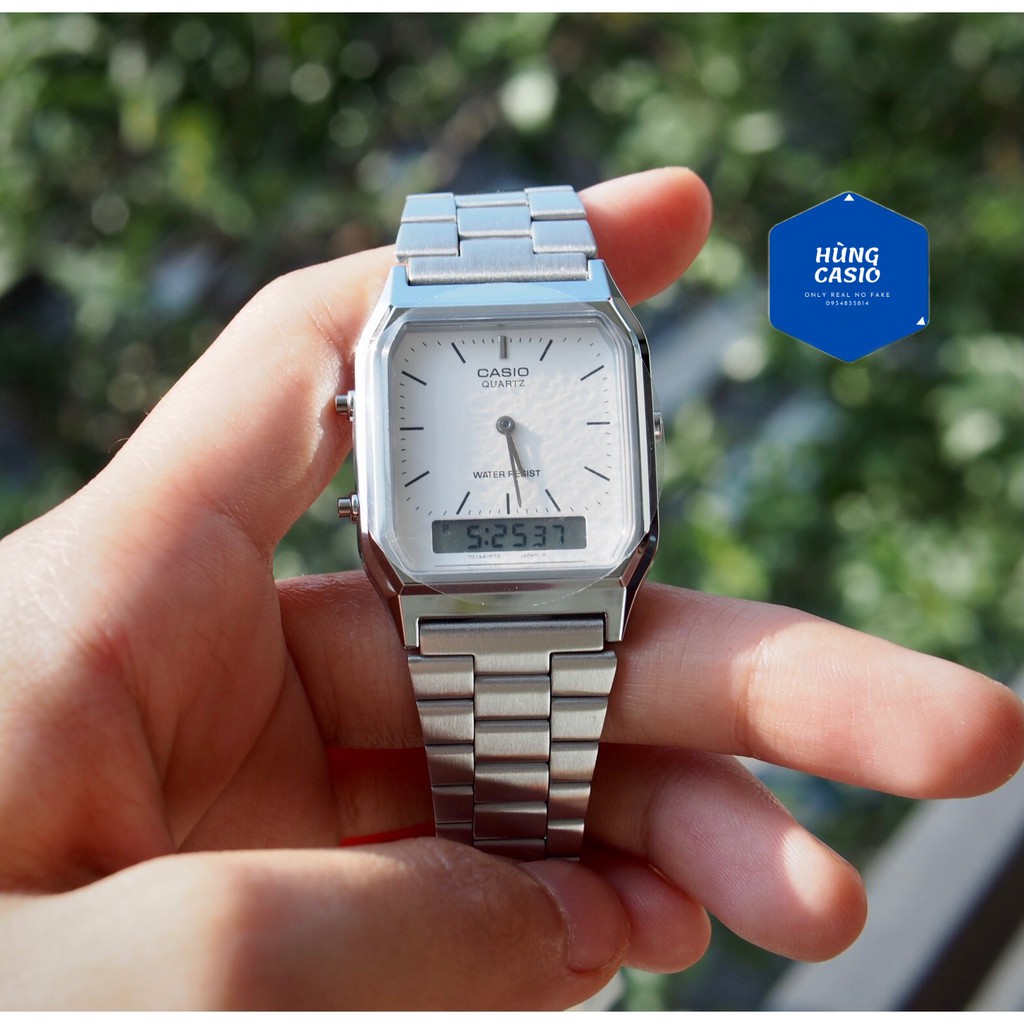 Đồng hồ nam nữ Casio AQ230 phong cách cổ điển