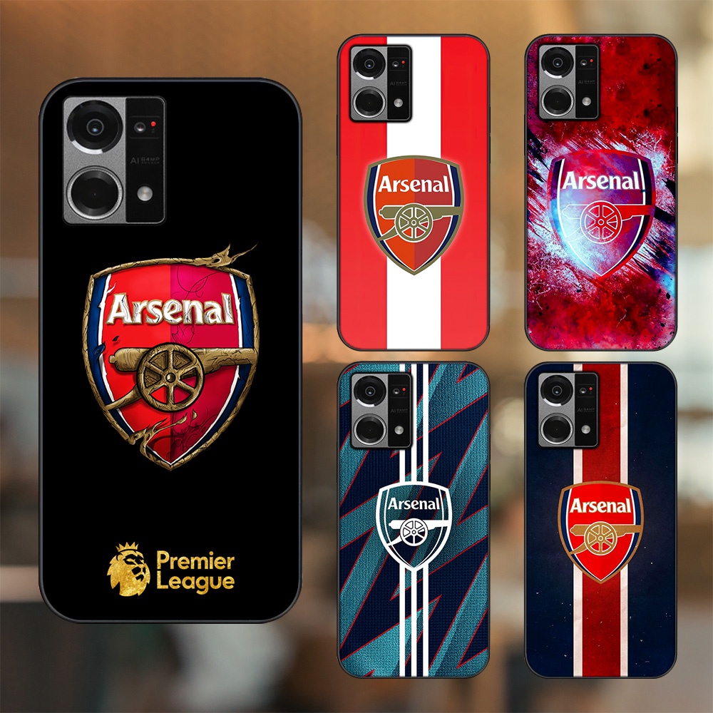 Ốp lưng Oppo Reno 7 4G viền đen in hình Arsenal FC