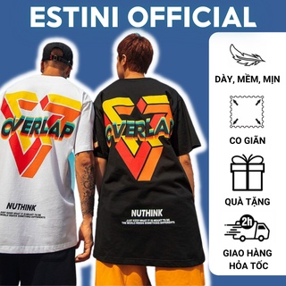 Áo thun tay lỡ form rộng ESTINI áo thun Unisex nữ nam chất cotton vải dày NUTHINK OVERLAP