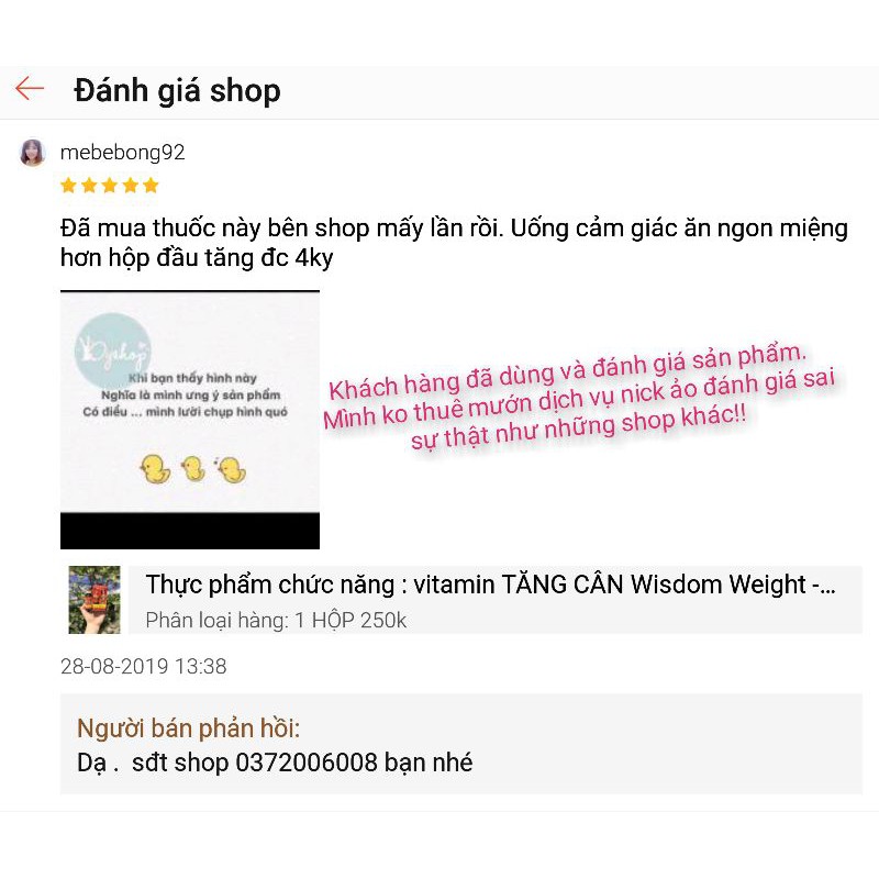 tăng cân wisdom weight  (hình tự chụpp)