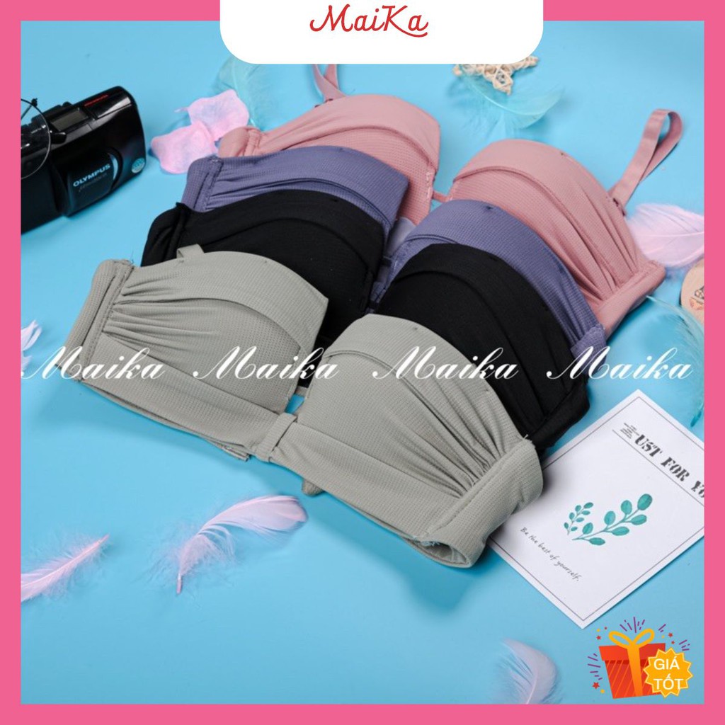 Bộ đồ lót NÂNG NGỰC không gọng quả vuông siêu nâng đẩy ngực tạo khe, phụ kiện thời trang MAIKA | BigBuy360 - bigbuy360.vn
