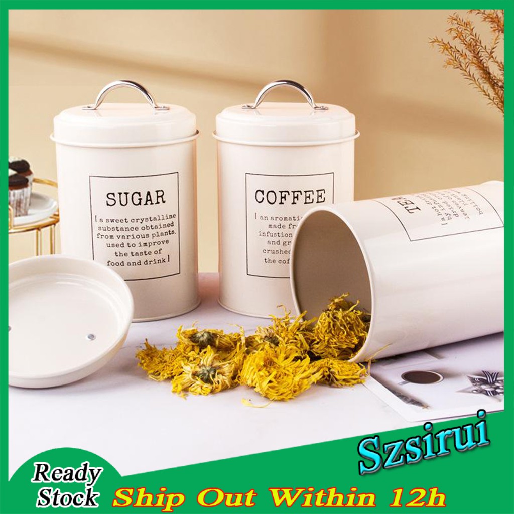 Set 3 Lọ Đựng Trà / Cà Phê Đa Năng Kèm Nắp Đậy Tiện Dụng | BigBuy360 - bigbuy360.vn