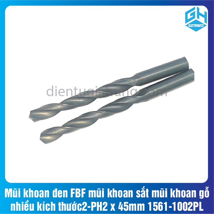 1 Cái Mũi khoan màu đen FBF loại mũi khoan gỗ mũi khoan sắt tùy chọn kích thướctừ 2mm đến 9,5mm