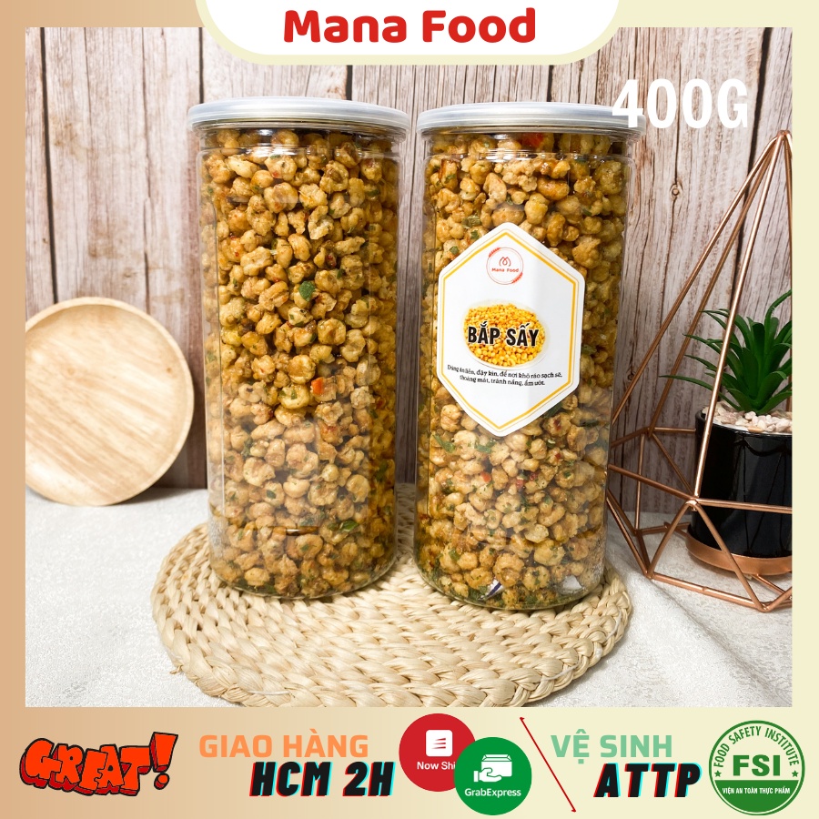 400G Bắp Sấy Mắm Hành Mana Food | giòn, ngon cao cấp