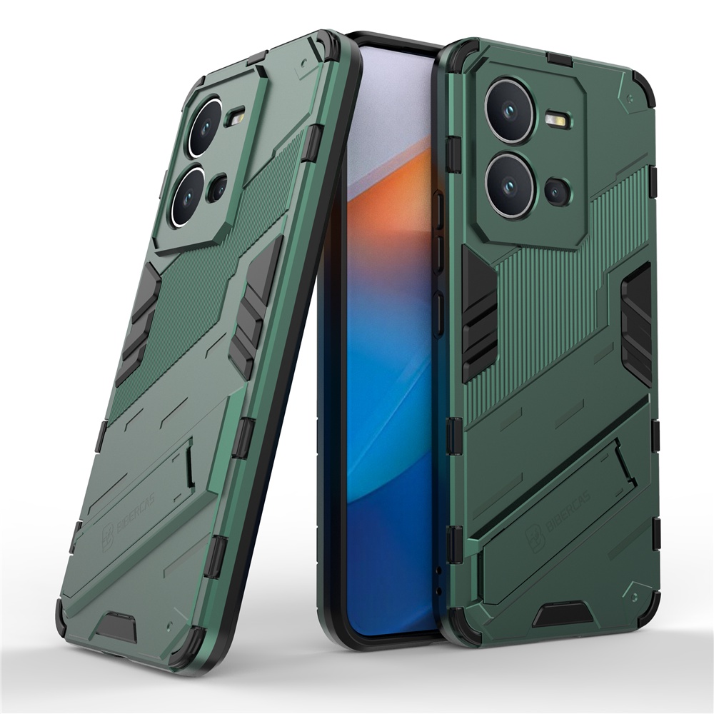 Ốp Điện Thoại Cứng Kiểu Giáp Chống Sốc Kèm Giá Đỡ Bảo Vệ Camera Cho Vivo V25e V25 Pro 5G V25Pro V23 V21 4G 5G