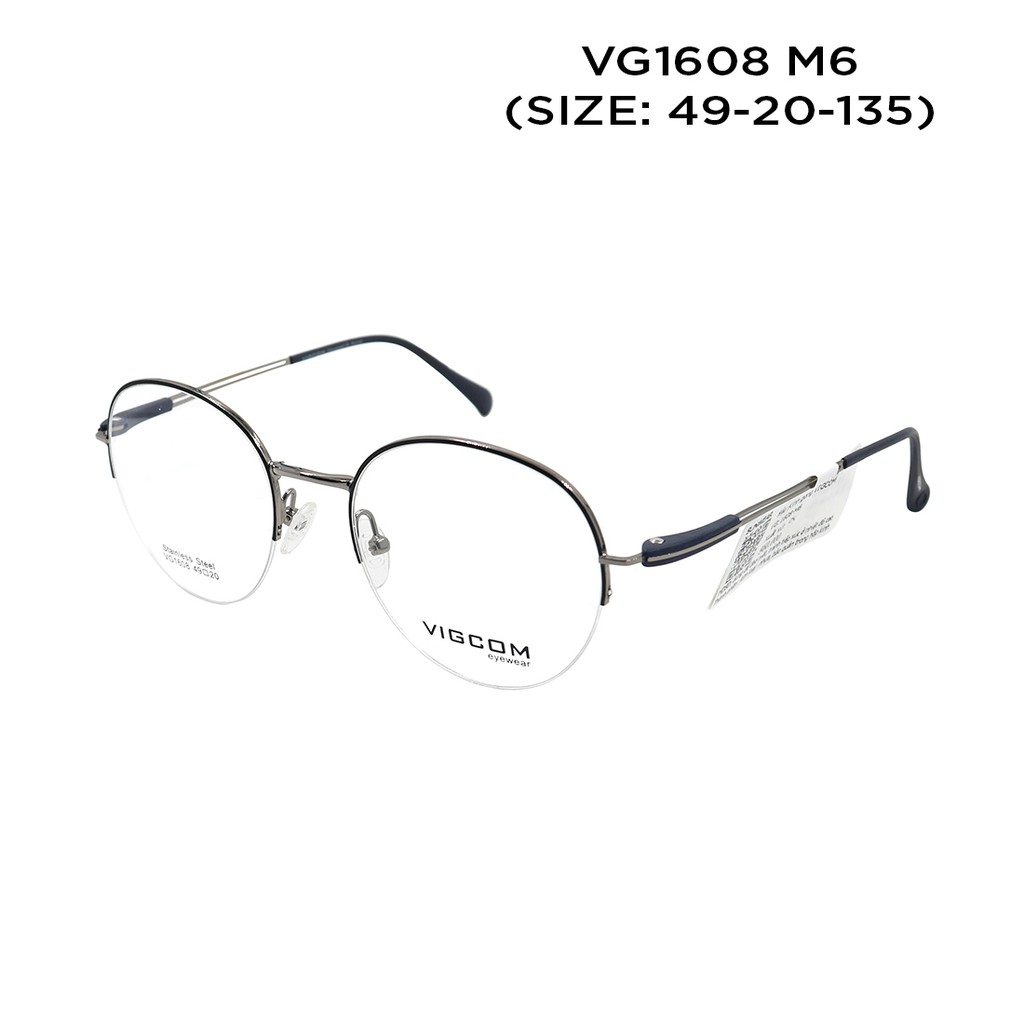 Gọng kính nam nữ thời trang Vigcom VG1608M chính hãng, thiết kế dễ đeo bảo vệ mắt
