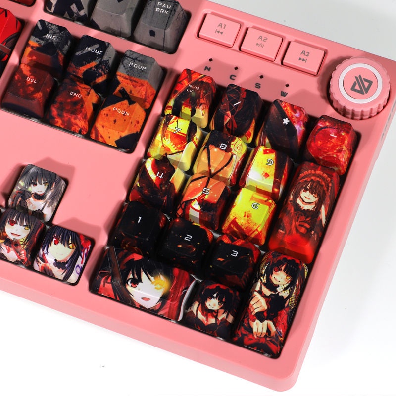 Tokisaki Kurumi keycap Cherry Profile DATE A LIVE theme Anime PBT Dye phụ Bàn phím cơ Keycaps