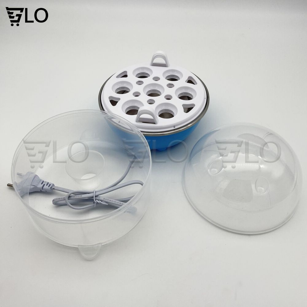 Máy Luộc Trứng Hấp Thức Ăn Đa Năng 2 Tầng, Nồi Hấp Bánh Bao, Rau Củ, Hải Sản