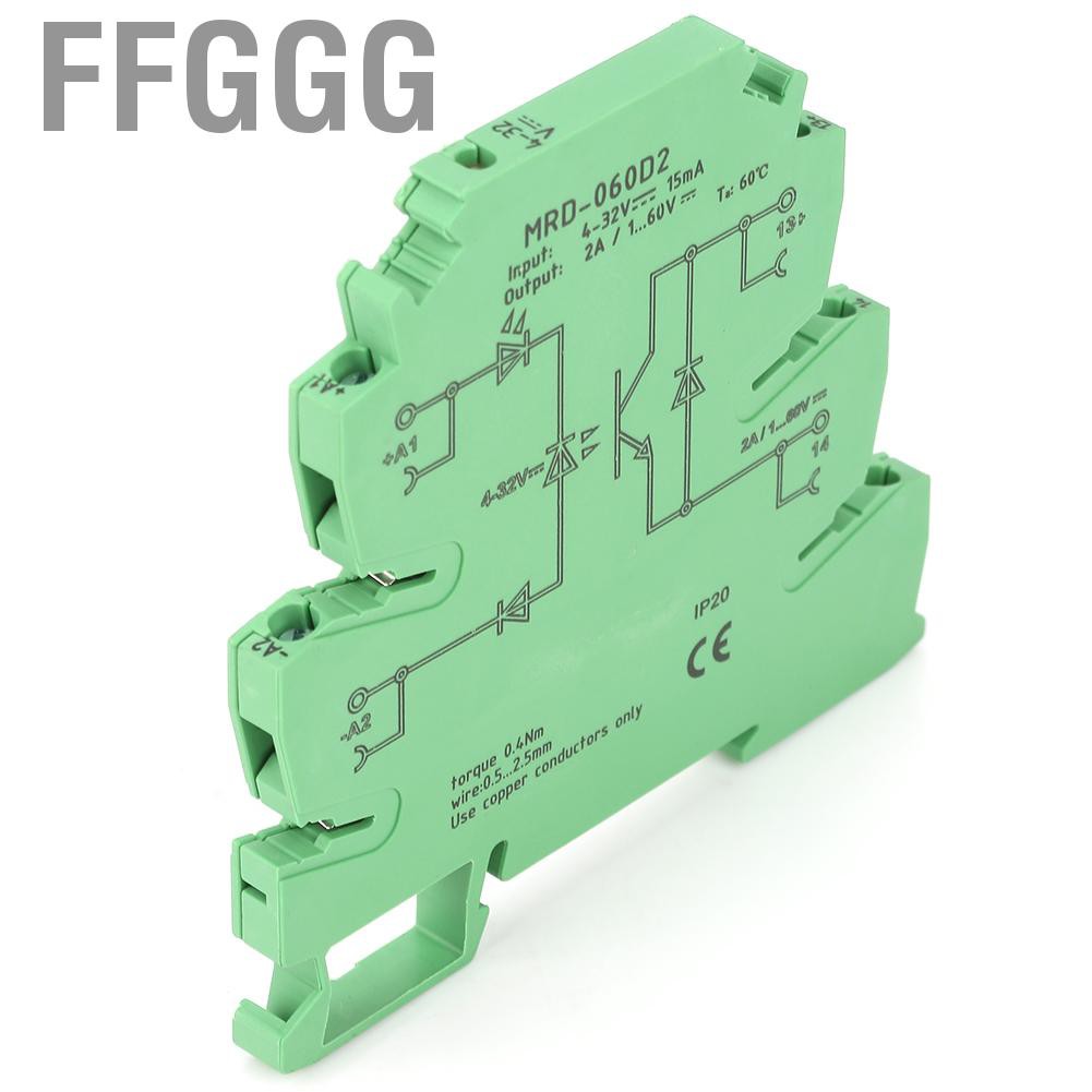 Ffggg Ultra-thin Relay  6.2mm Wear-Resistance Impact Resistance Solid State Module Durable Stable for Screw Connection Input 4-32VDC NO