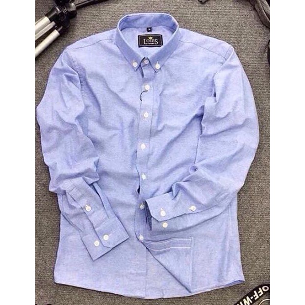 Áo sơ mi nam xanh dương đậm(chất liệu cotton)