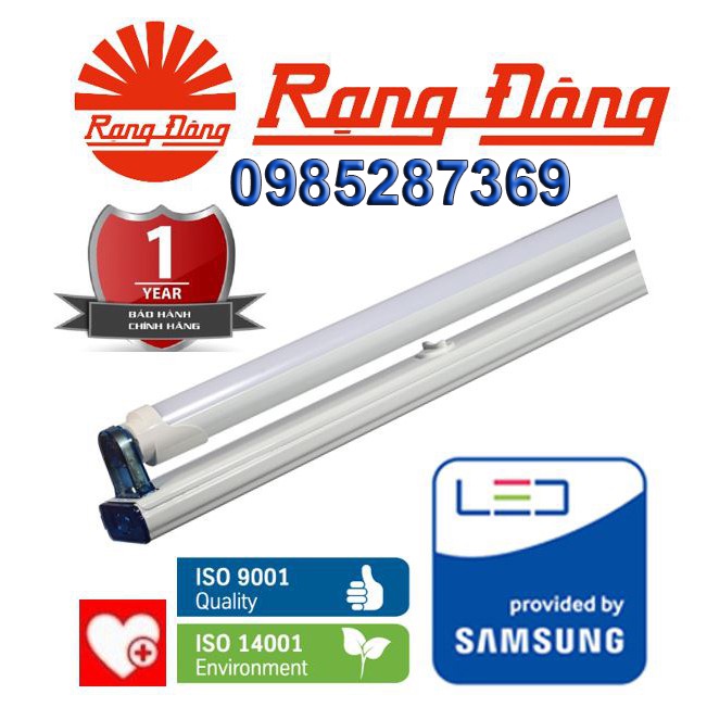 Bộ đèn LED tube (tuýp) T8 10W Rạng Đông M11 - 0,6m - ChipLED Samsung