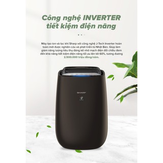 Máy lọc không khí Sharp FP-J50V-H (Hàng chính hãng, Nhập khẩu Thái Lan, Diện tích 40m², Bảo hành toàn quốc)