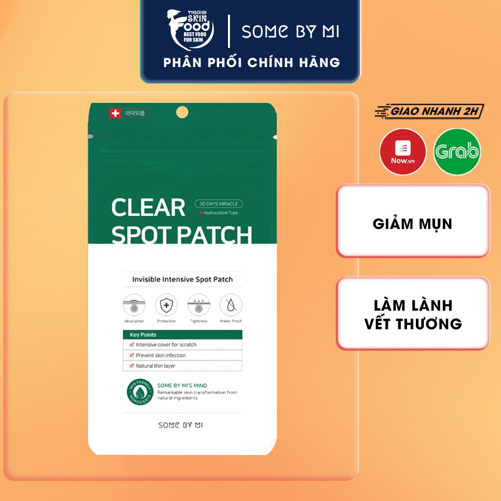 Miếng Dán Hỗ Trợ Giảm Mụn &quot;Thần Kỳ' Some By Mi Clear Spot Patch (Set 18 miếng)