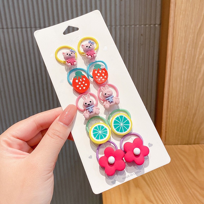 Kẹp tóc cho bé gái phong cách Hàn Quốc xinh xắn, dễ thương, set 10 cái