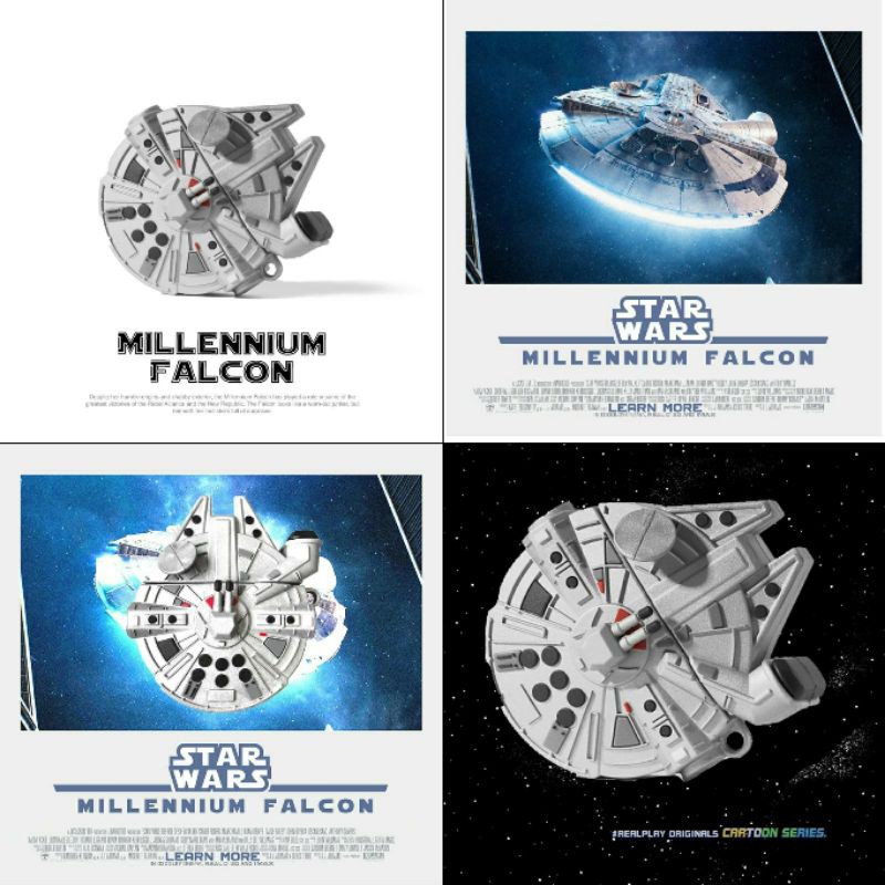 Case bảo vệ Airpods Pro/1/2/ Freebuds Pro/3/4i tàu vũ trụ falcon giáp nhũ star wars