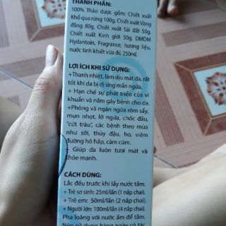 Nước tắm rôm sởi Smile