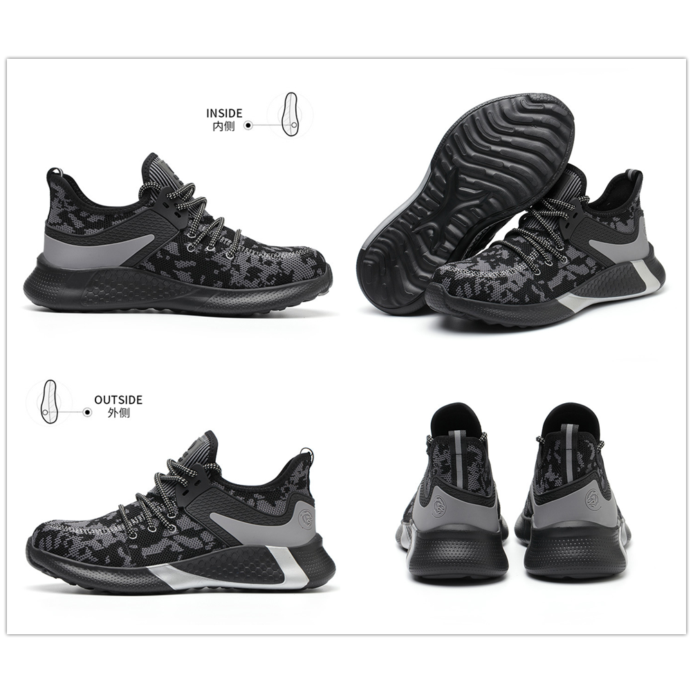 Camouflage Safety Shoes Men Breathable Work Shoes Casual Steel-toed Shoes | BigBuy360 - bigbuy360.vn