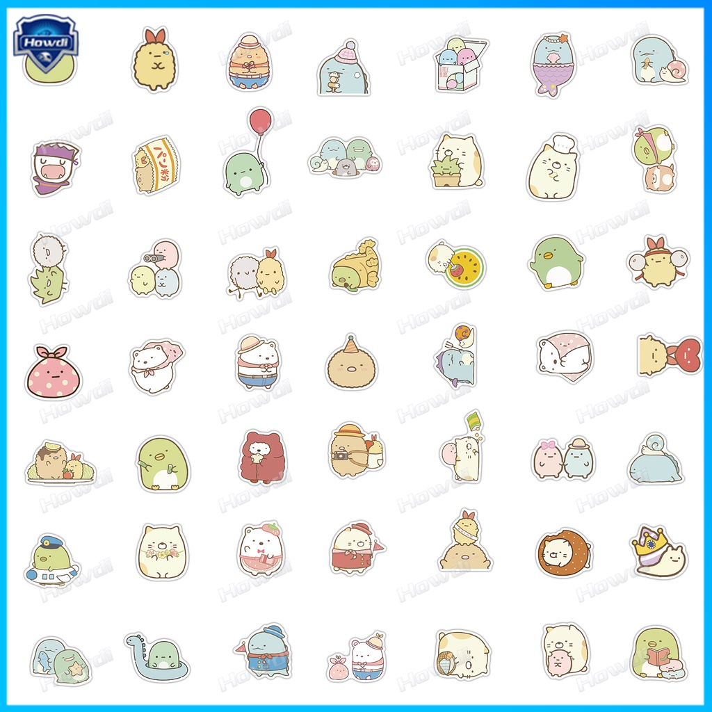 Miếng Dán Hoạt Hình Sumikkogurashi Chống Thấm Nước Trang Trí Mũ Bảo Hiểm