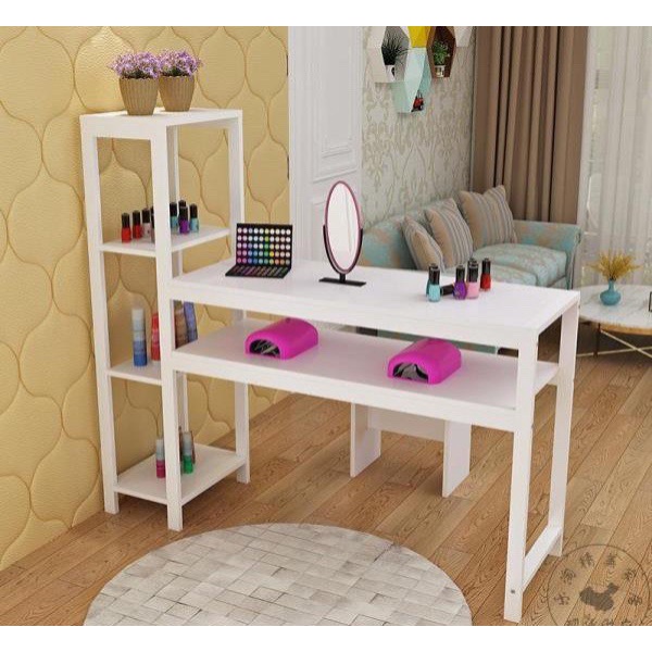 Bàn làm việc bàn nail chân trắng