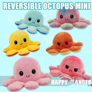 Thú nhồi bông hình bạch tuộc có 2 mặt cảm xúc khác nhau nhiều màu tùy chọn kích thước 22cm