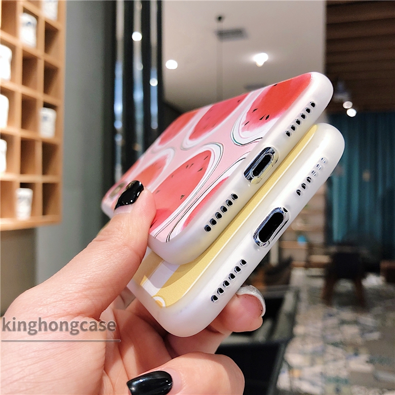 Ốp điện thoại mềm hình dưa hấu hồng/chanh vàng cho IPhone 6S Plus 11 6 7 8 Plus 12 mini 12 pro max X Se 2020 6SPlus 7Plus 6Plus 8Plus XS