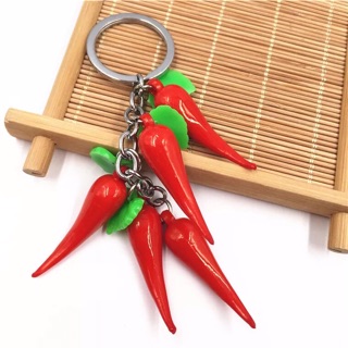 COMBO 10 Móc Khóa Mô Hình Quả Ớt Đỏ – Phụ Kiện Trang Trí Balo Túi Xách Cá Tính - SP000118