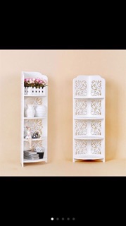 Kệ góc 4 tầng hoa văn gỗ