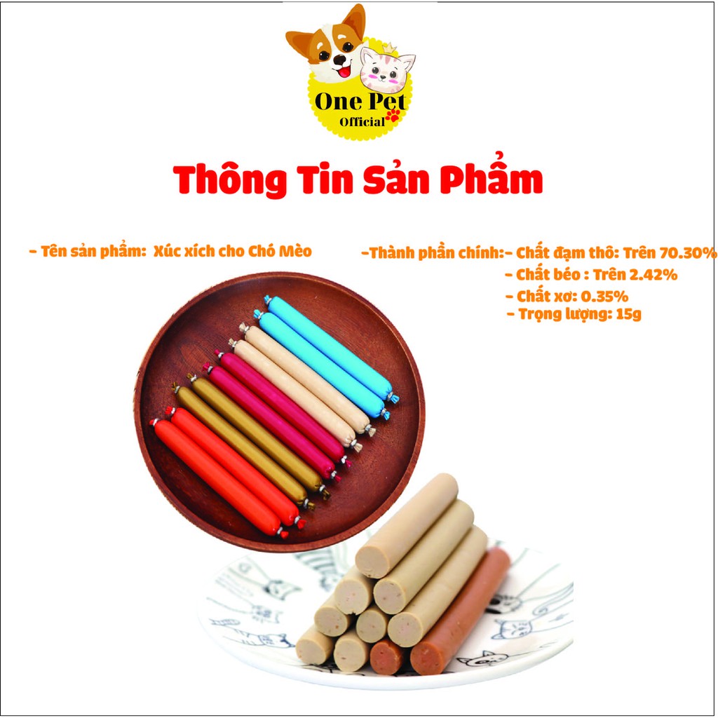 Xúc xích cho Chó, Xúc xích cho chó mèo giàu dinh dưỡng và vitamin  - One Pet Shop