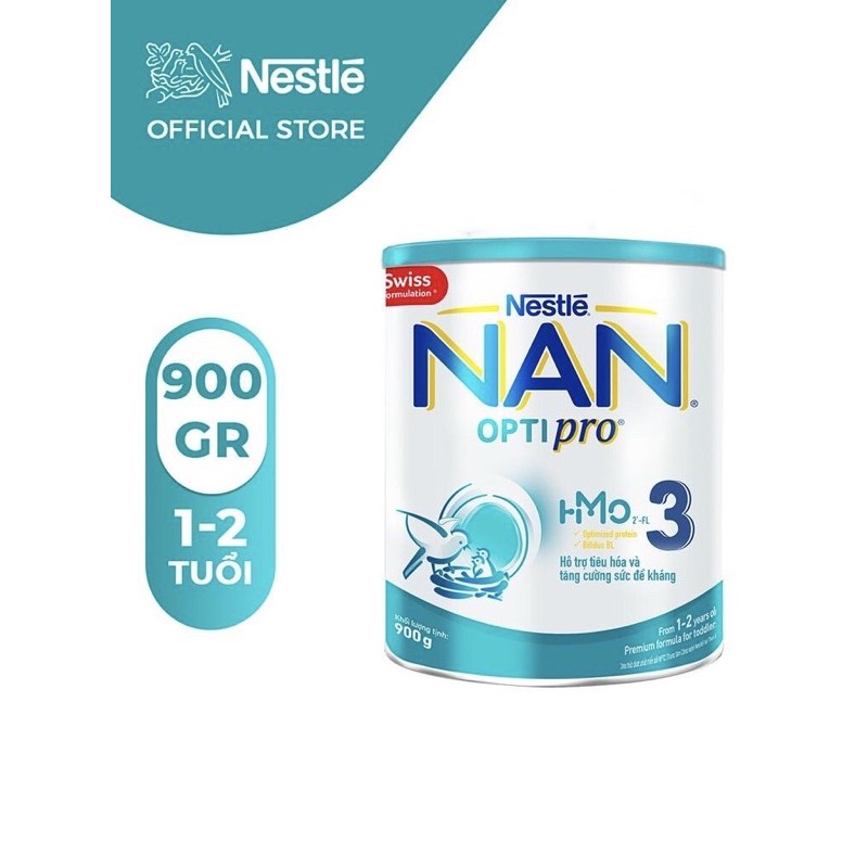 Sữa bột Nan Optipro HMO 3 - Hộp 900g