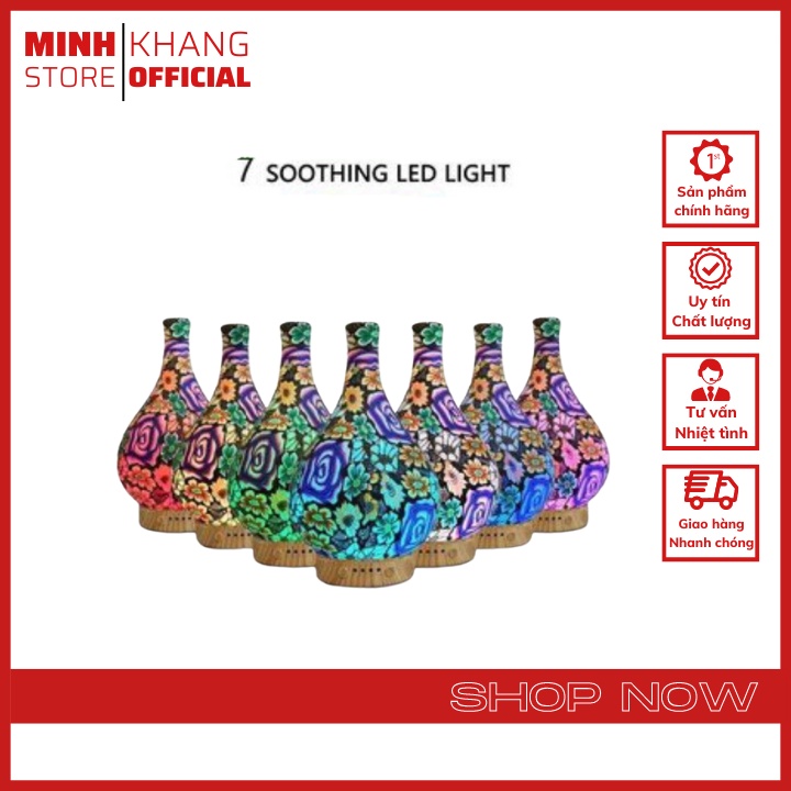 Máy Xông Tinh Dầu Gốm Hoa Ngũ Sắc ĐẾ XOAY Phong Thủy Mang Lại Tài Lộc| Phun Sương Khuếch Tán Tinh Dầu Tỏa Hương Thơm