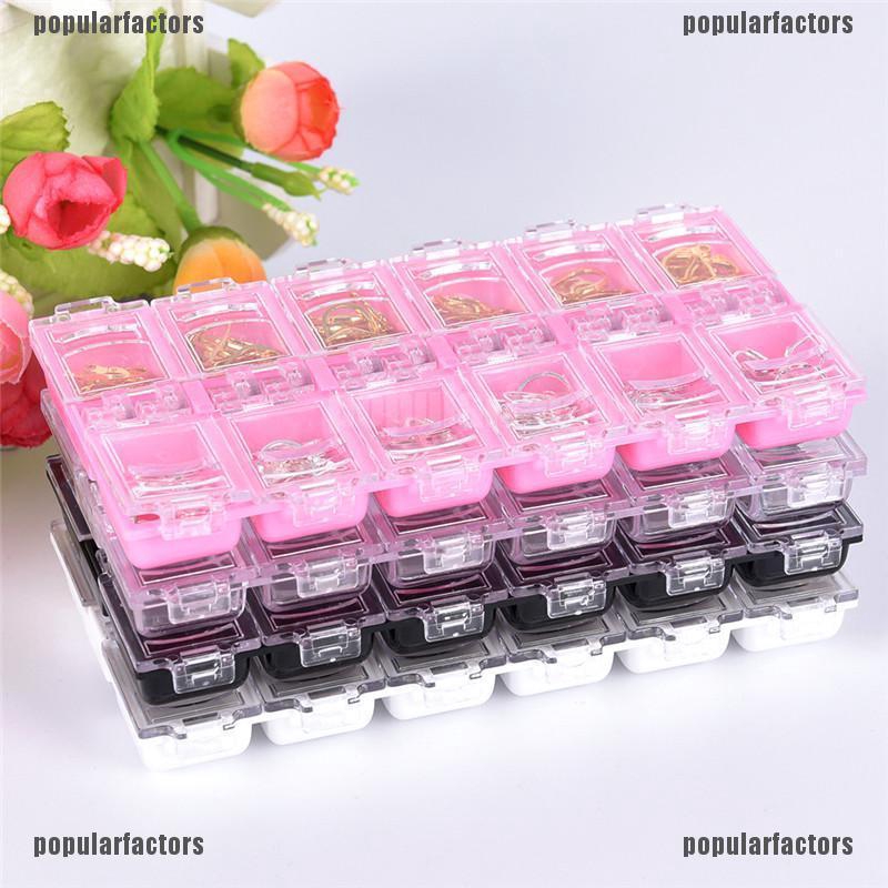 Hộp Nhựa 12 Ngăn Đựng Phụ Kiện Trang Trí Móng Tay