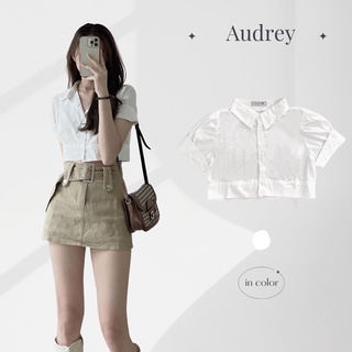 A190 Áo sơ mi croptop tay bồng ulzzang Audrey