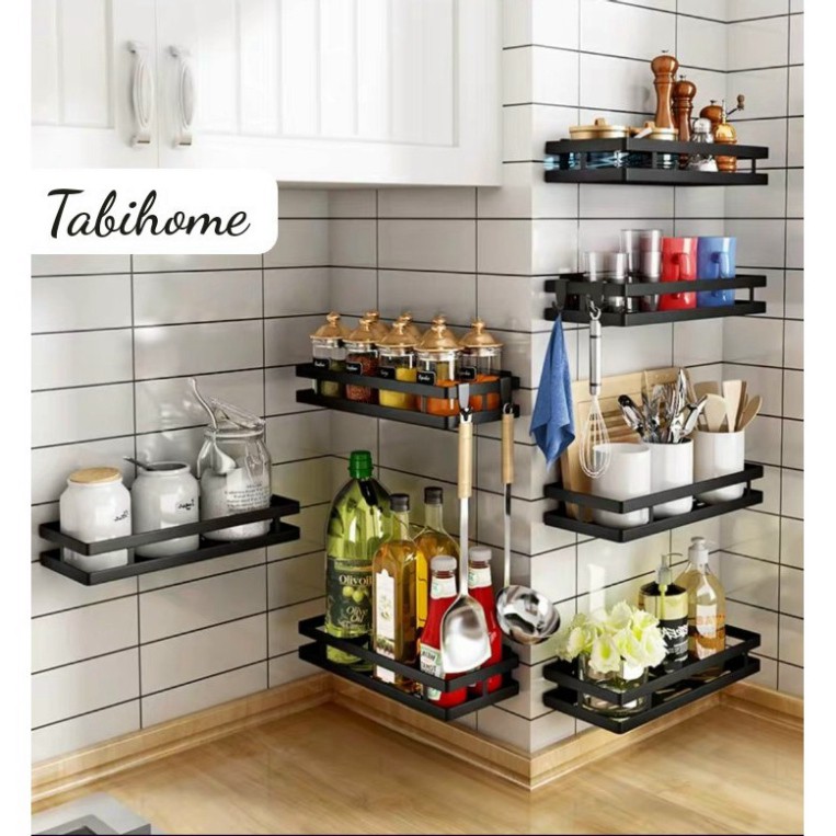 Kệ treo tường nhà bếp, phòng tắm, kệ để gia vị đa năng bằng thép không gỉ Freeship <3 | BigBuy360 - bigbuy360.vn