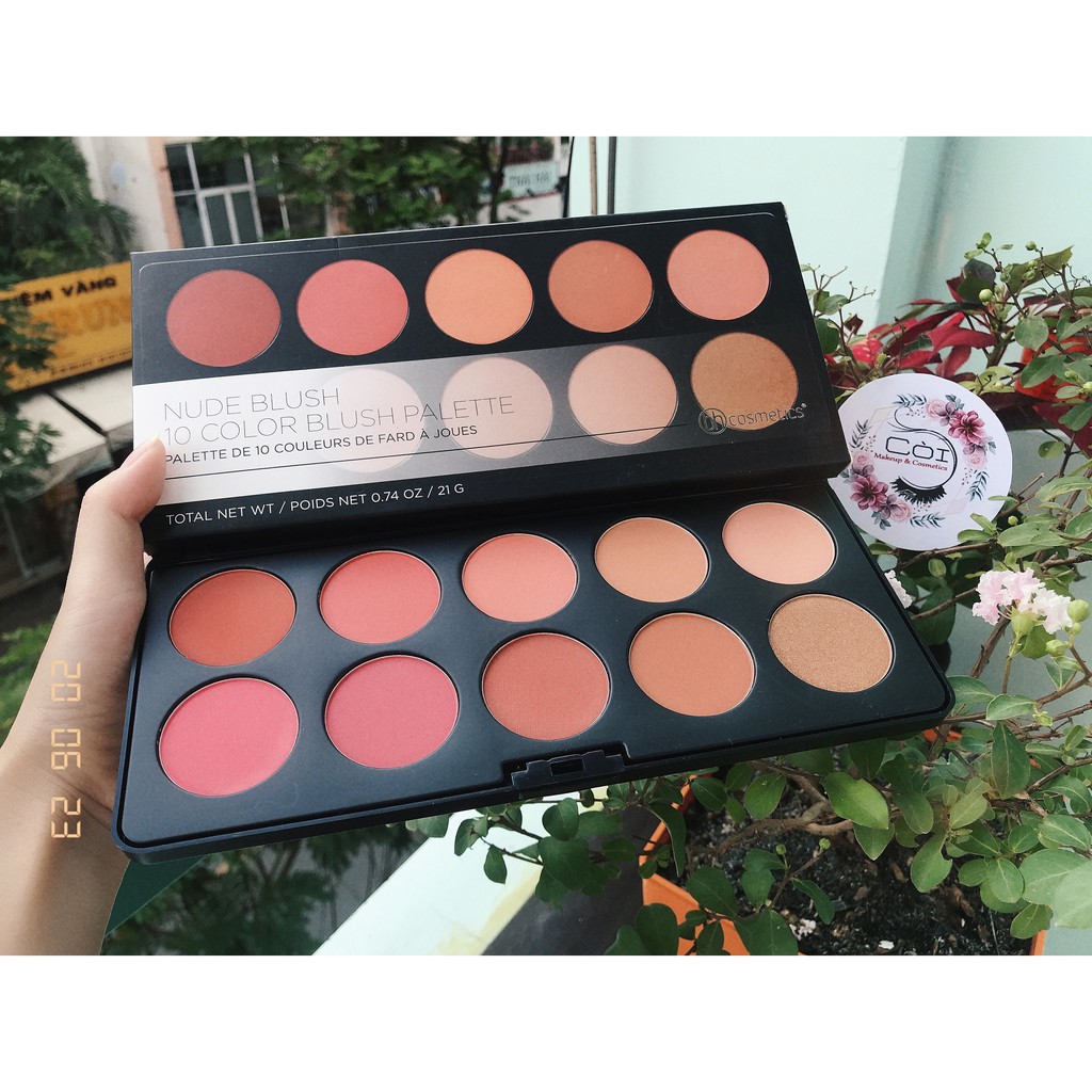 (Auth) Bảng Phấn Má 10 Ô BH Cosmetics Nude Blush – 10 Color Blush Palette