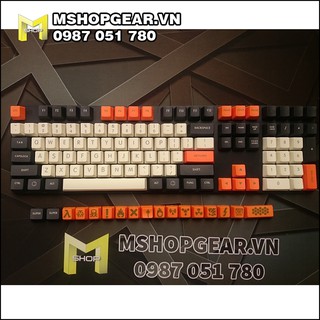Set keycap PBT Carbon oem profile 122 keys (Mẫu mới - Font to kiểu SA)