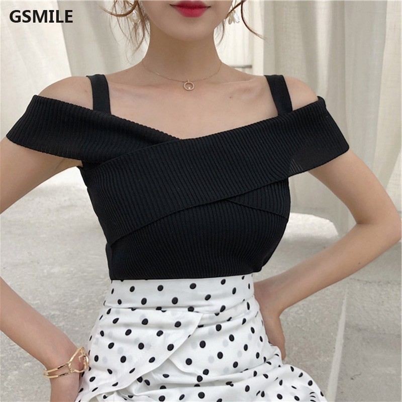 Áo dệt kim không tay màu trơn phong cách Hàn Quốc thời trang cho nữ | BigBuy360 - bigbuy360.vn